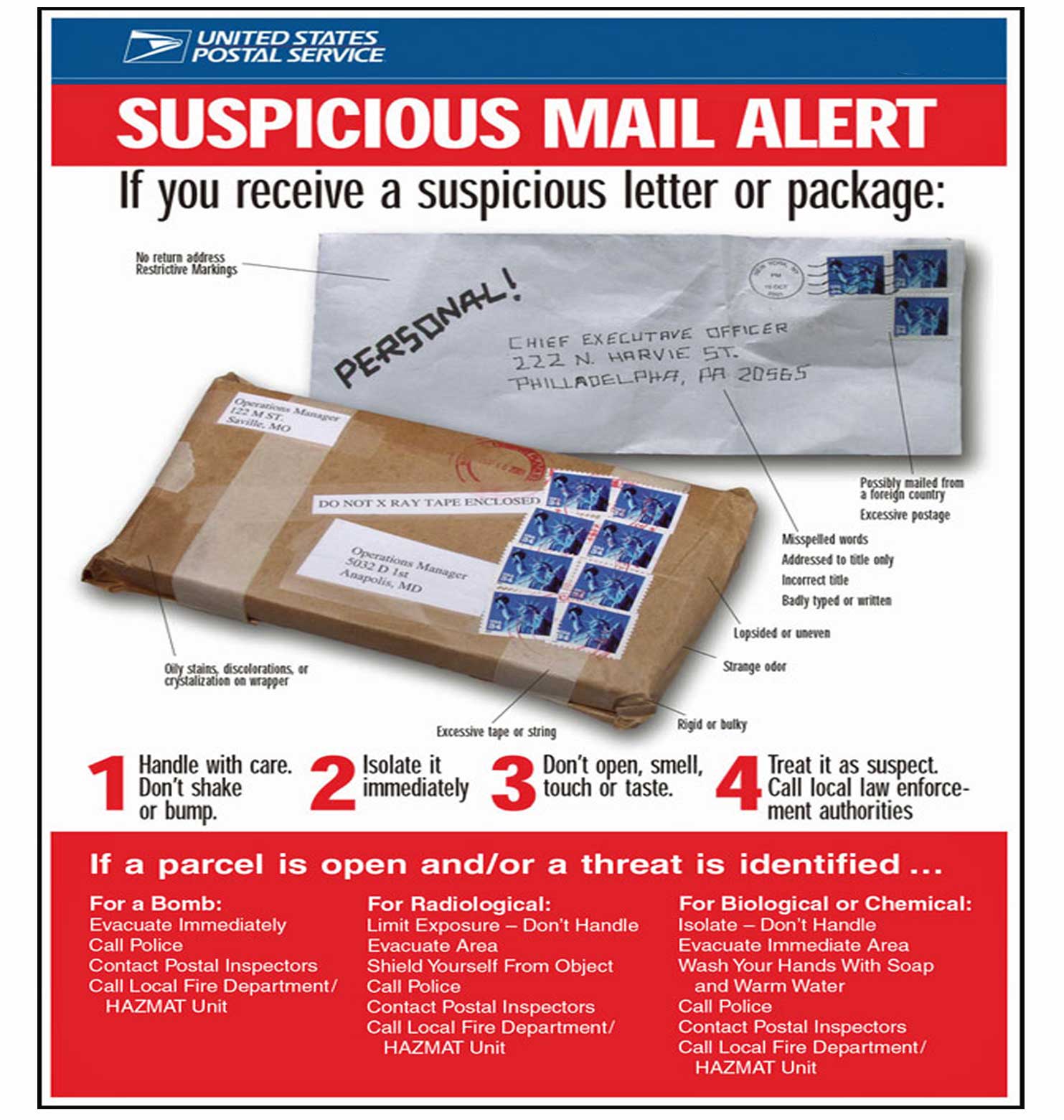 suspicious package alert